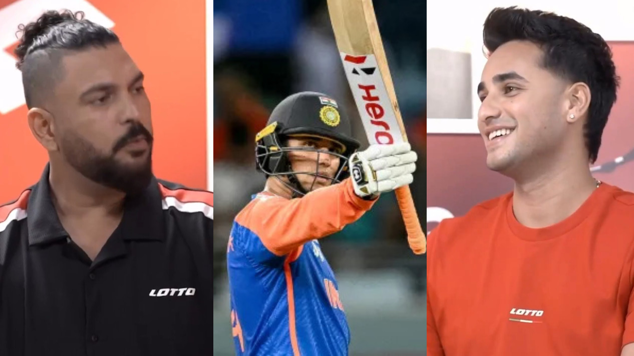 WATCH- “Ye mar jayega, pit jayega, ro dega”- Yuvraj Singh says Abhishek Sharma won’t give his bat to anyone