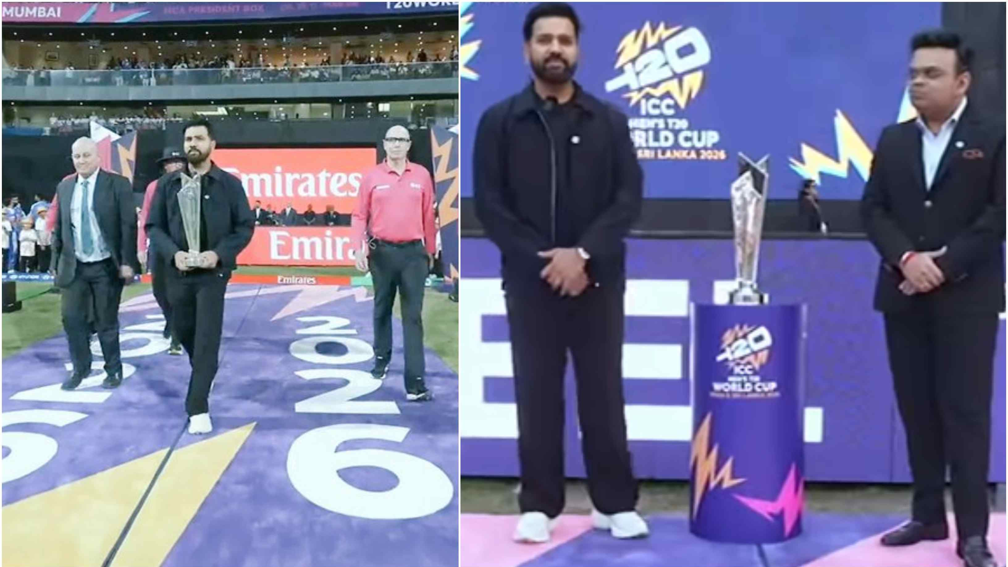 WATCH: Rohit Sharma walks out with T20 World Cup trophy at Wankhede Stadium ahead of India’s campaign opener vs USA