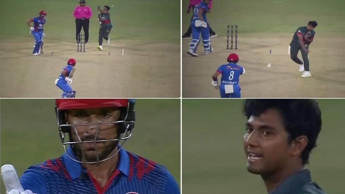 Asia Cup 2023: WATCH- Rahmat Shah fumes after Hasan Mahmud throws the ball at him on the batting end