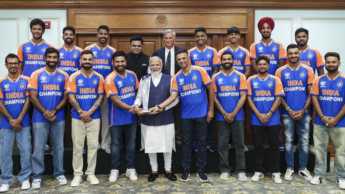 PM Narendra Modi with T20 WC winning Indian team  | PTI