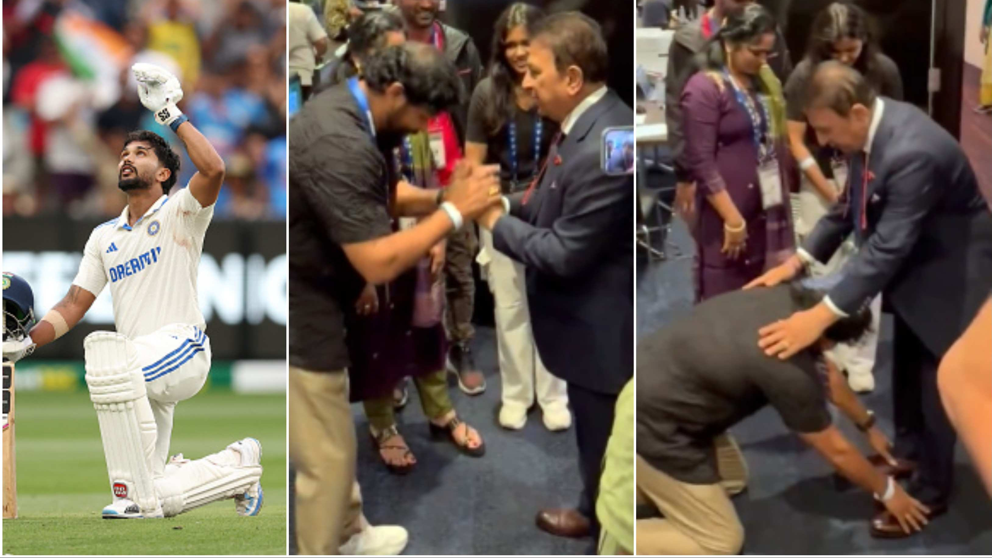 BGT 2024: WATCH – Nitish Reddy’s father falls on Sunil Gavaskar’s feet; gets appreciated by the legend for his sacrifices