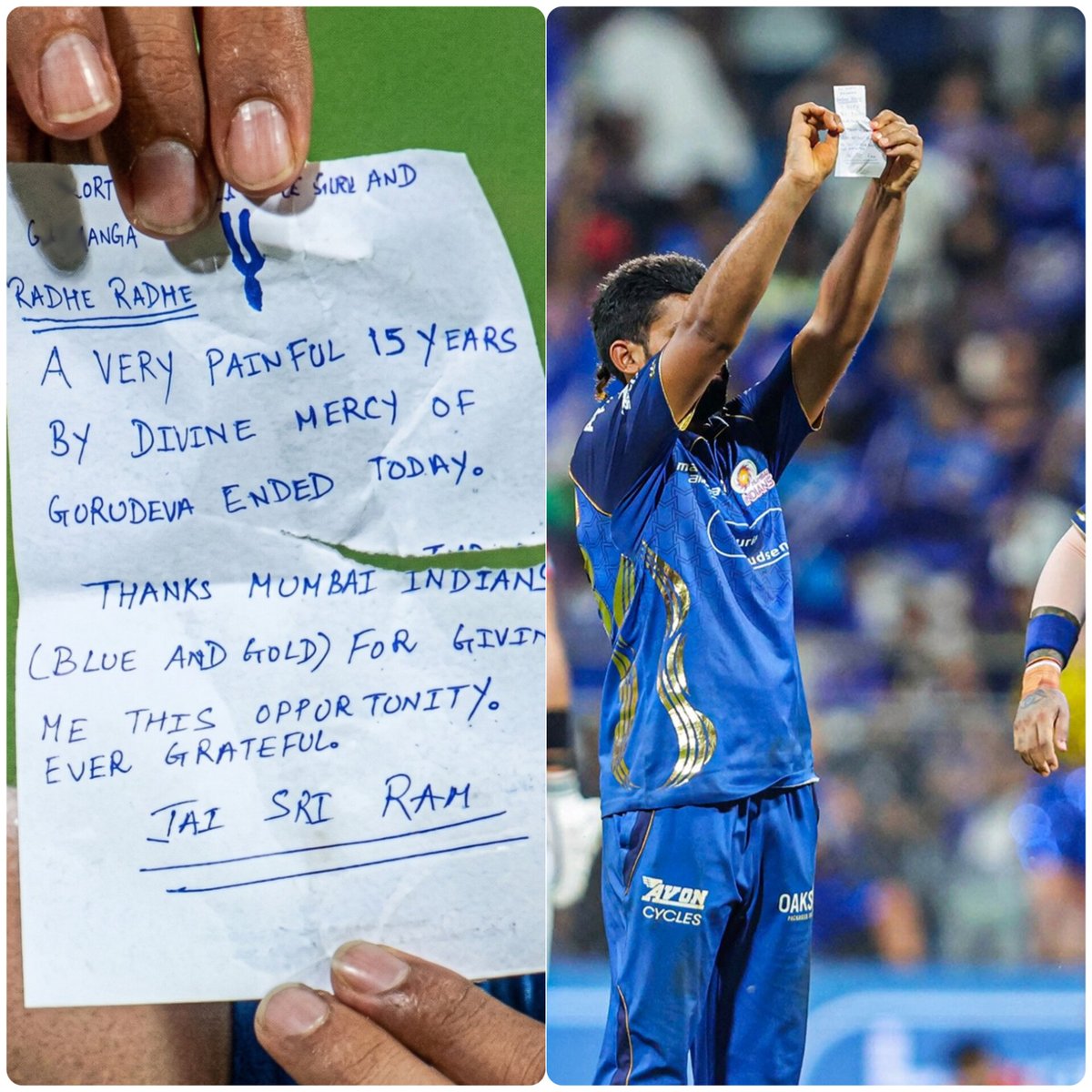 Raghu Sharma's celebration with a special note | X
