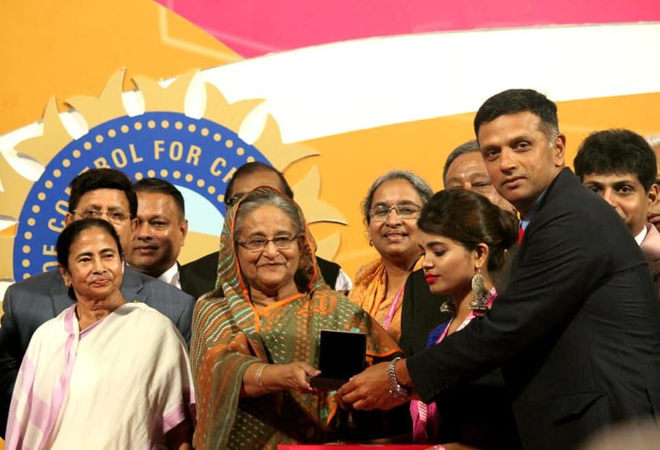 Dravid was recognised by the special guests | Facebook/CAB 