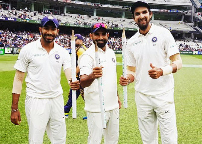 Bumrah, Shami and Ishant after India's Tests series win in Australia 2018-19 | BCCI