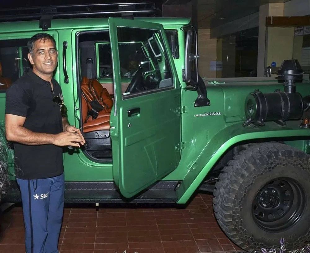 MS Dhoni with his a Nissan 4W73, popularly known as the Jonga 1 Ton