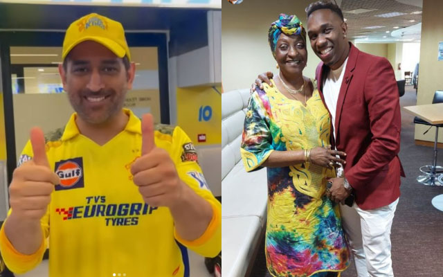 MS Dhoni had a lovely message for Dwayne Bravo's mother's birthday | Instagram