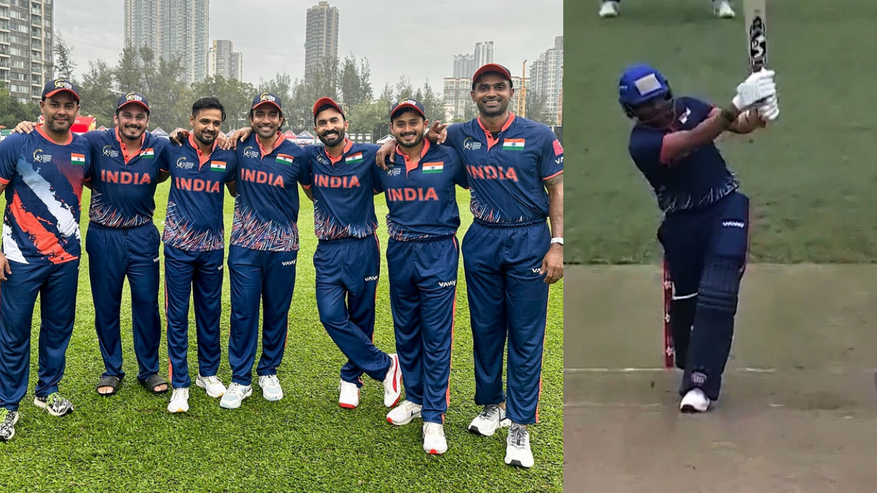 WATCH: India defeats Pakistan by 2 runs via DLS method in Hong Kong Sixes 2025; Robin Uthappa stars