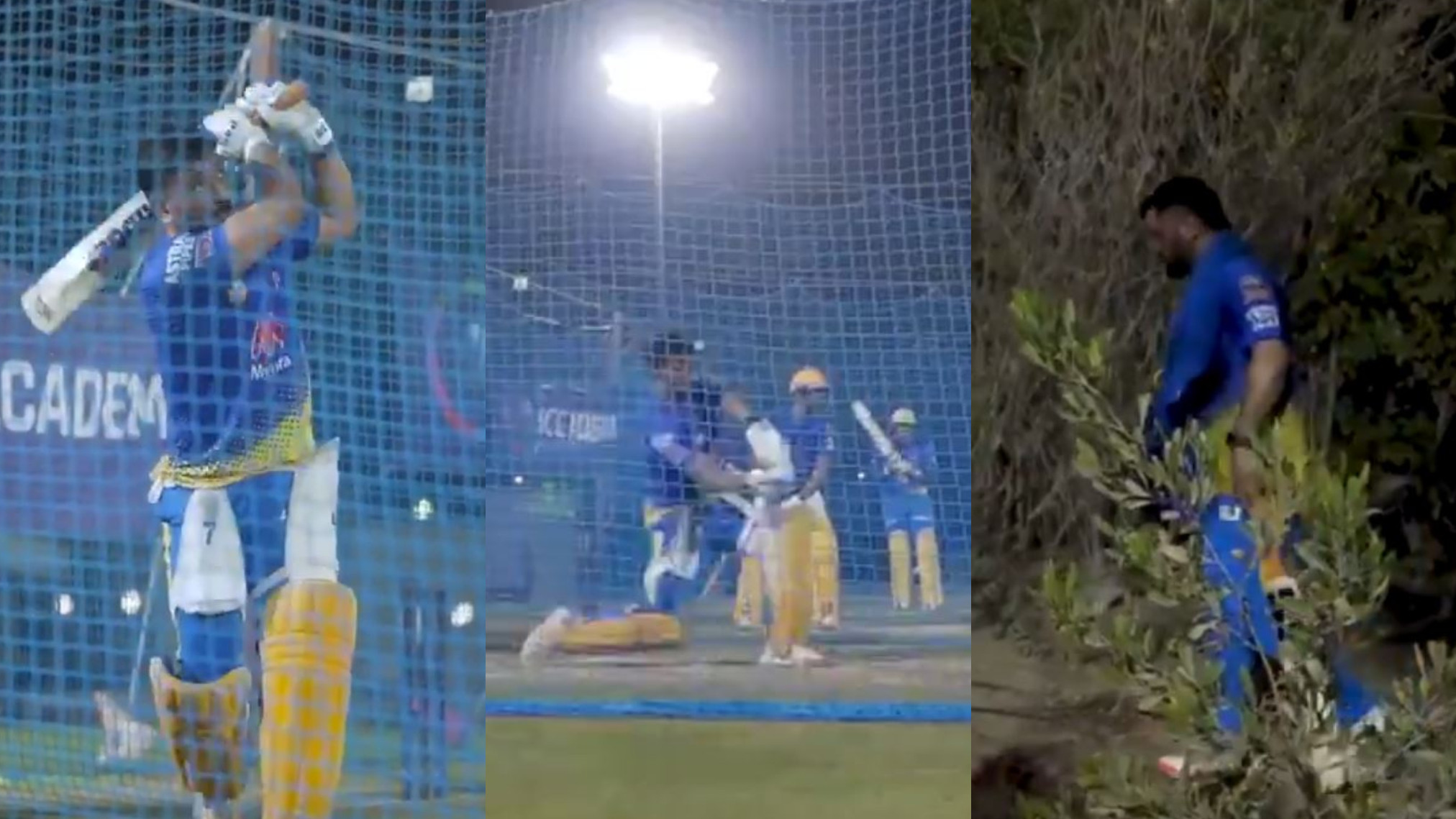 IPL 2021: WATCH- MS Dhoni hits huge sixes during nets; then goes into bushes to retrieve the balls