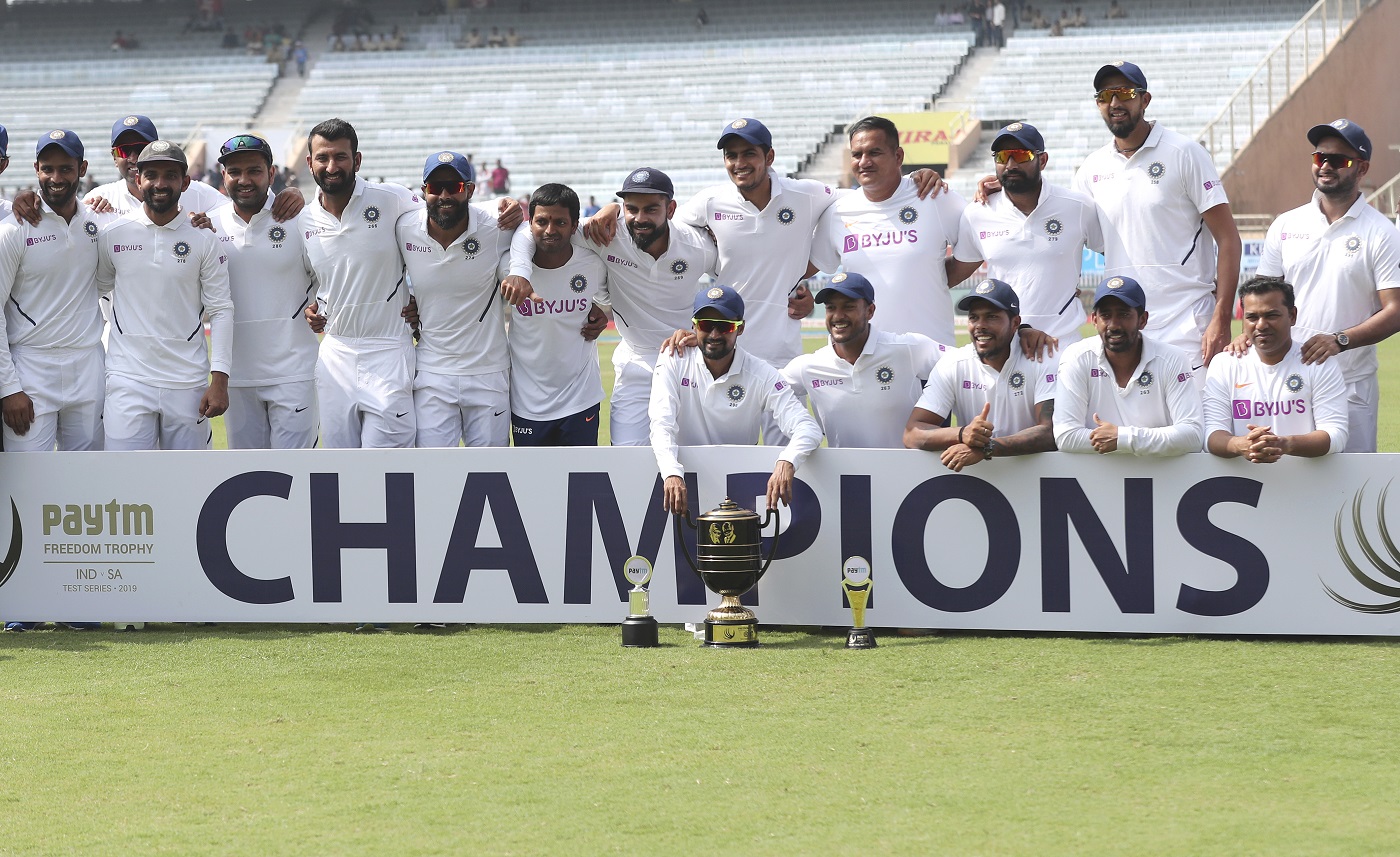 Team India after series victory | AP