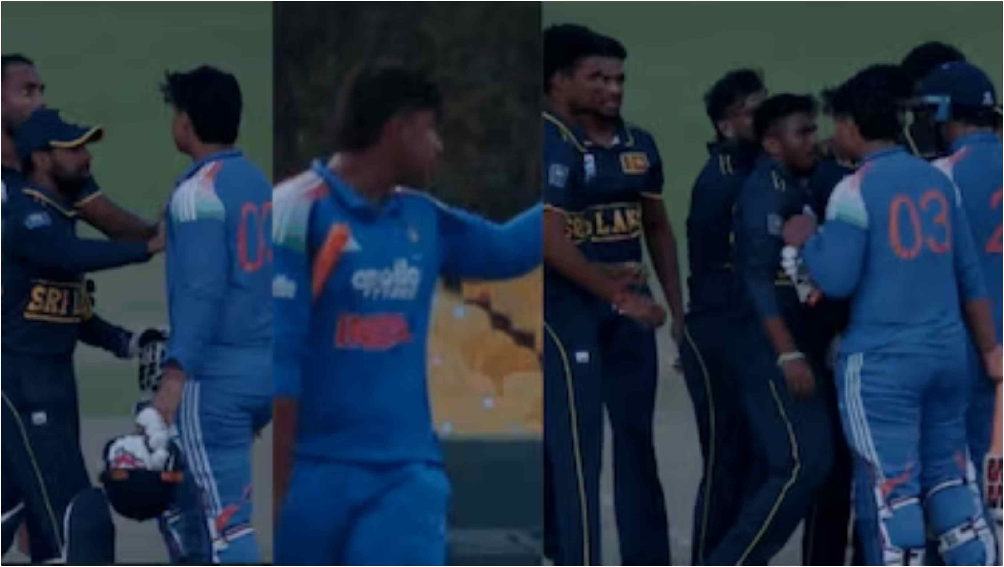 Vaibhav Sooryavanshi's altercation with Sri Lanka A cricketers | Screengrabs