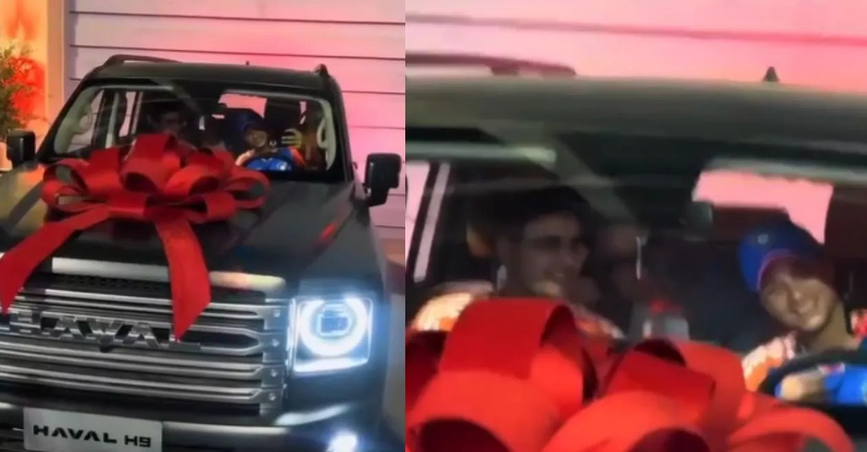 Abhishek Sharma and Shubman Gill in Sharma's Haval SUV | X