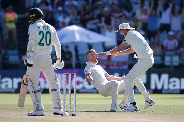 Stokes was animated after the wicket of Nortje | Getty