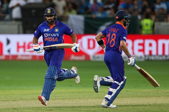 Rohit made 12, while Kohli made 35 in his 100th T20I | Getty