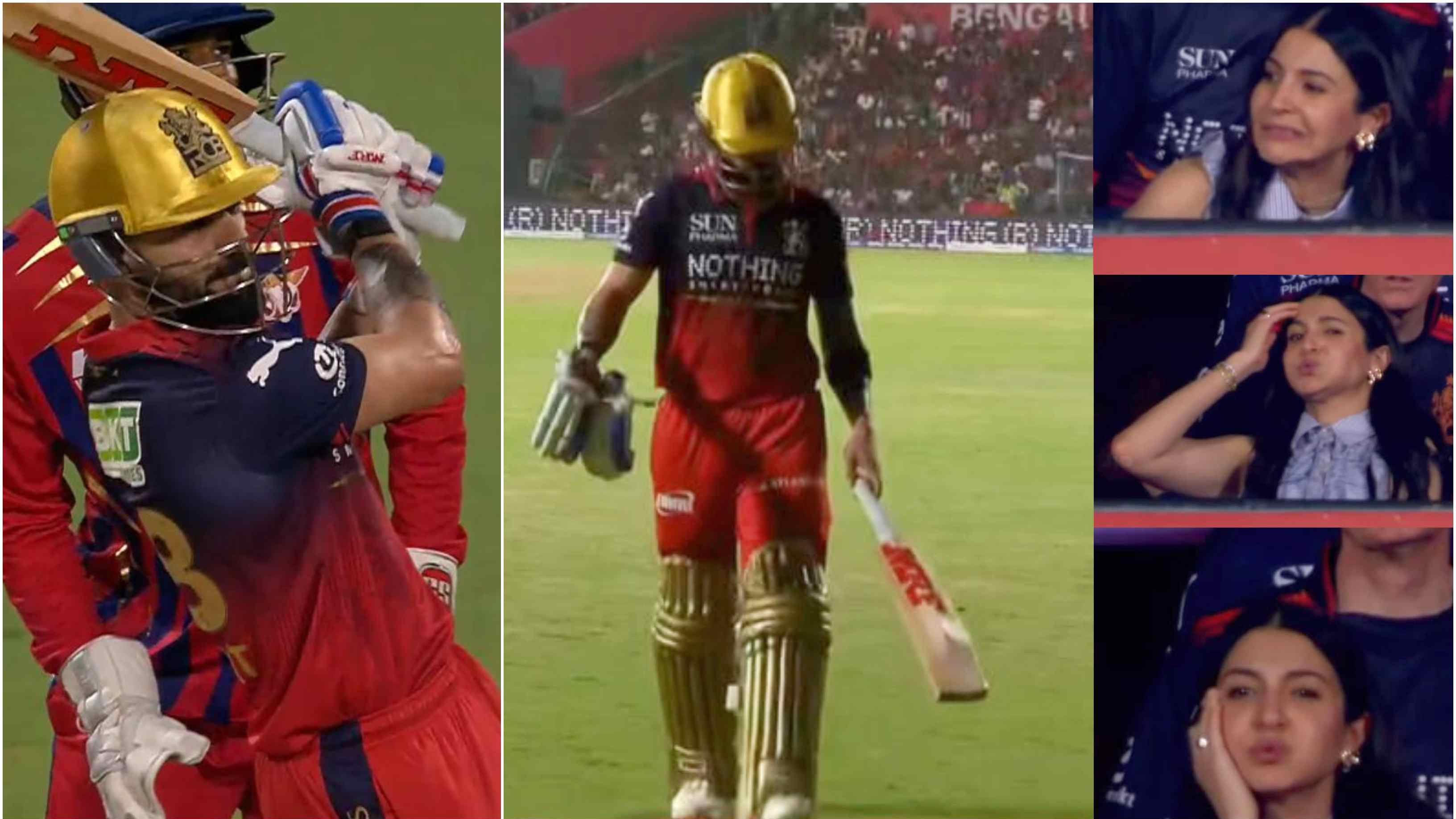 IPL 2026: WATCH - Anushka Sharma’s reaction goes viral after Virat Kohli misses fifty by just one run during RCB vs LSG clash