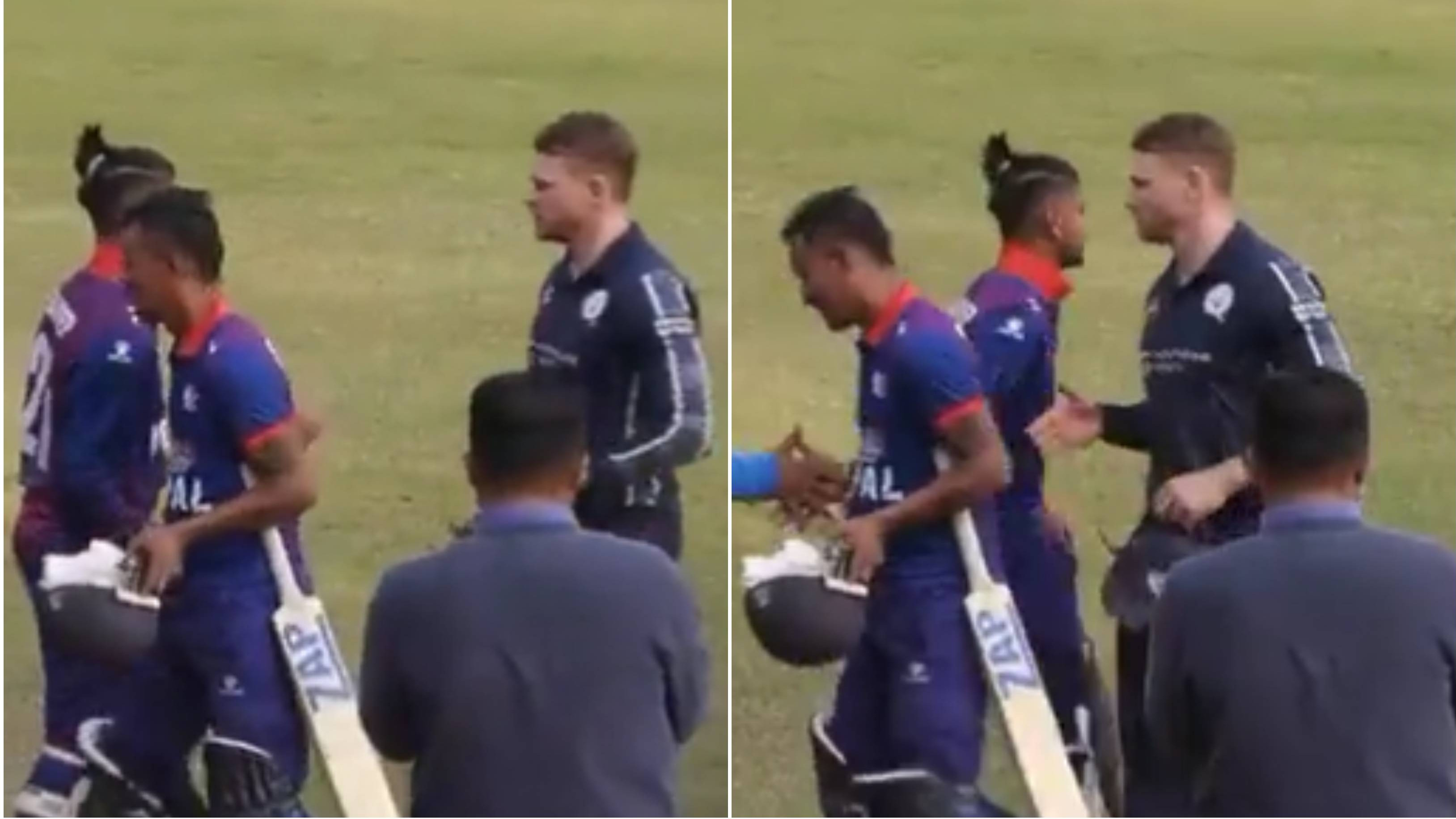 WATCH: Scotland cricketers refuse to shake hands with rape accused Nepal spinner Sandeep Lamichhane