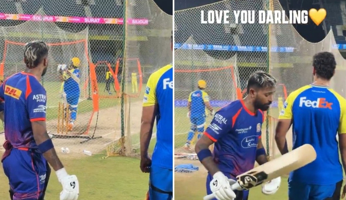 Hardik Pandya showed great appreciation for MS Dhoni's batting | CSK X