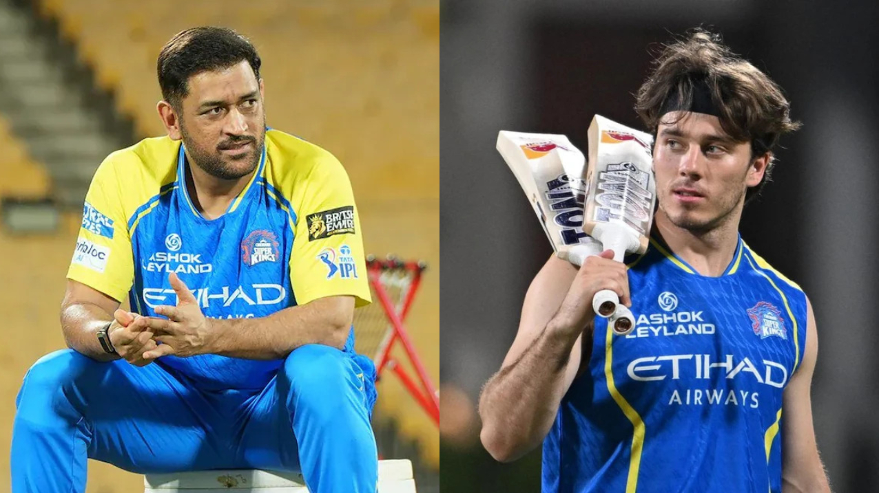 MS Dhoni and Dewald Brevis | CSK X