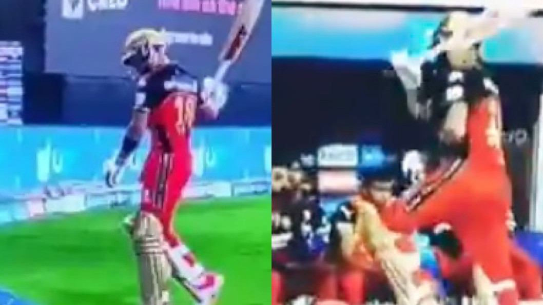 IPL 2021: WATCH- Virat Kohli hits boundary cushion in agony after getting out against SRH