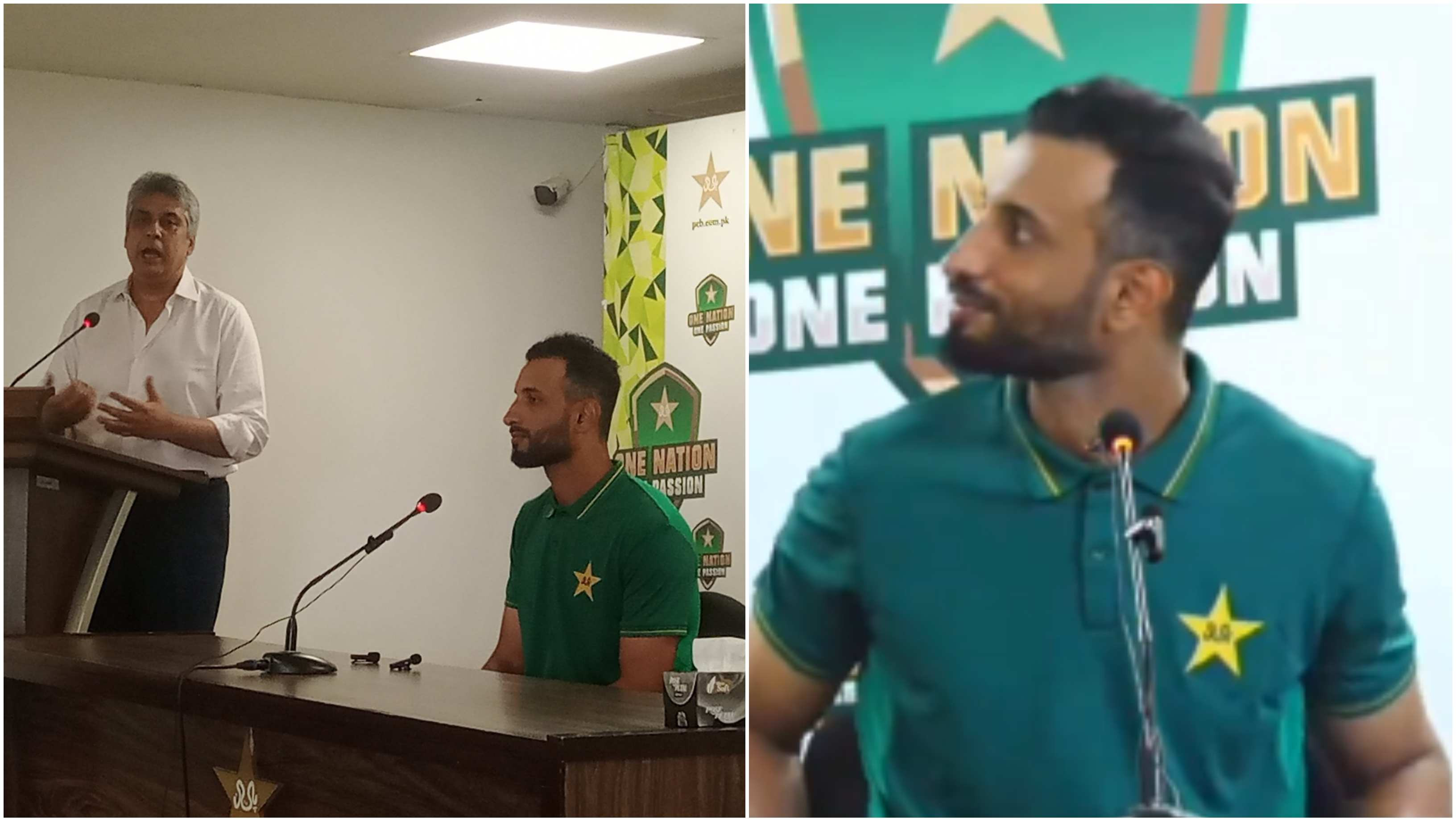 WATCH - “Pakistan ka captain baitha hai...”: PCB's media director intervenes after reporter stumps Shan Masood with blunt remark