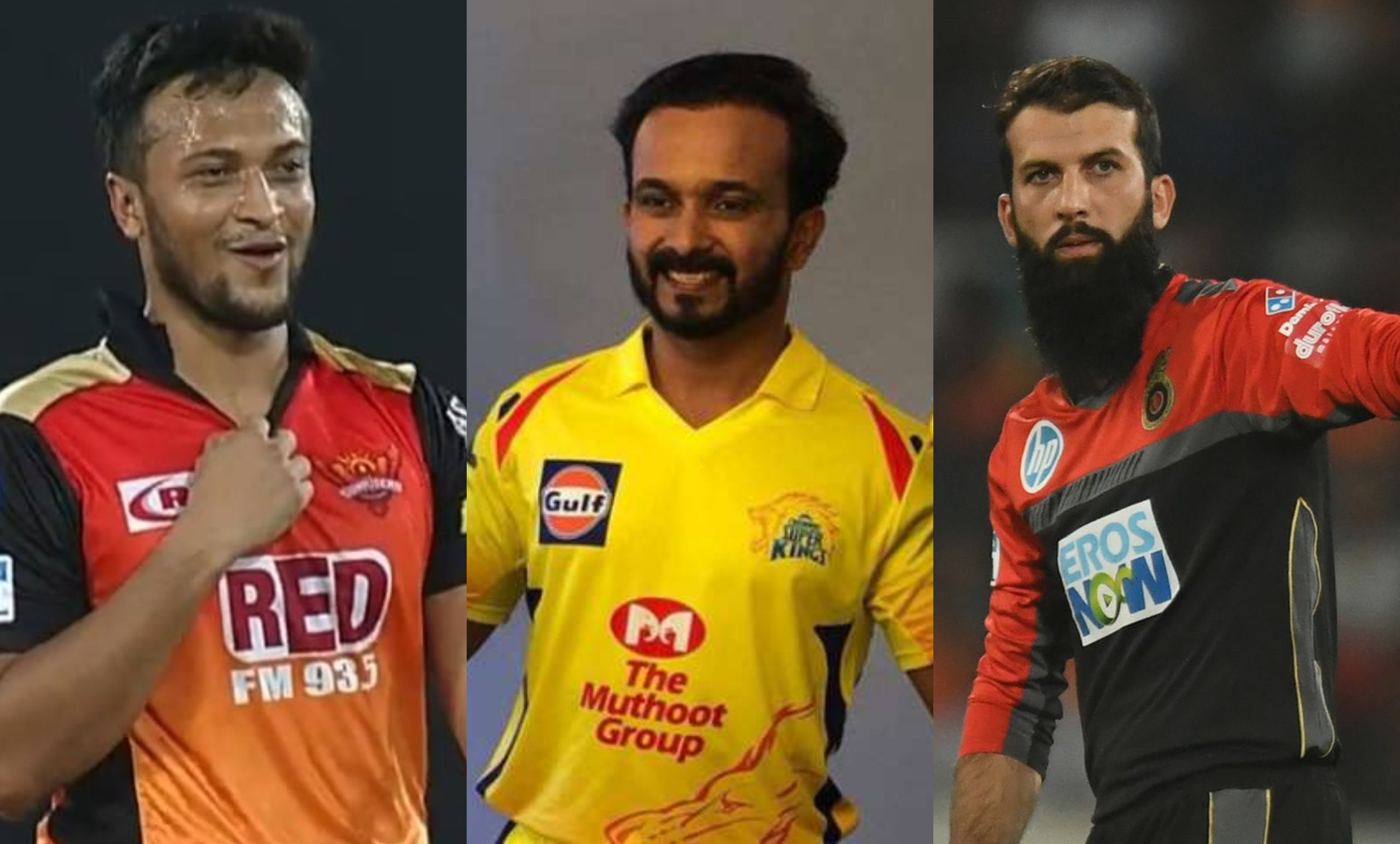 Shakib Al Hasan, Kedar Jadhav and Moeen Ali | BCCI/IPL