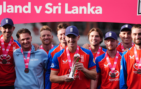 Harry Brook and England team  | Getty