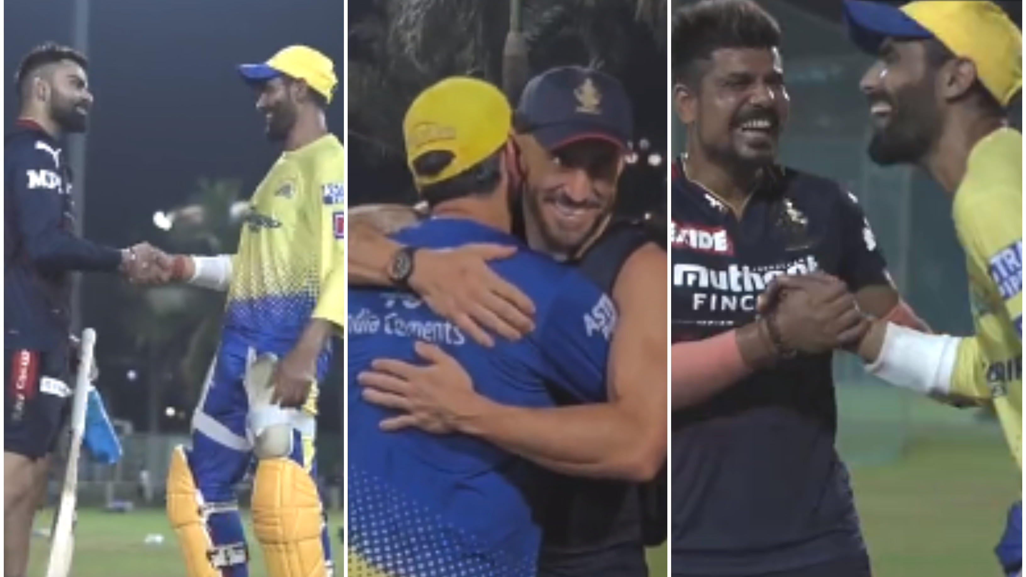 IPL 2022: WATCH – CSK and RCB players' heartfelt greet ahead of their marquee clash