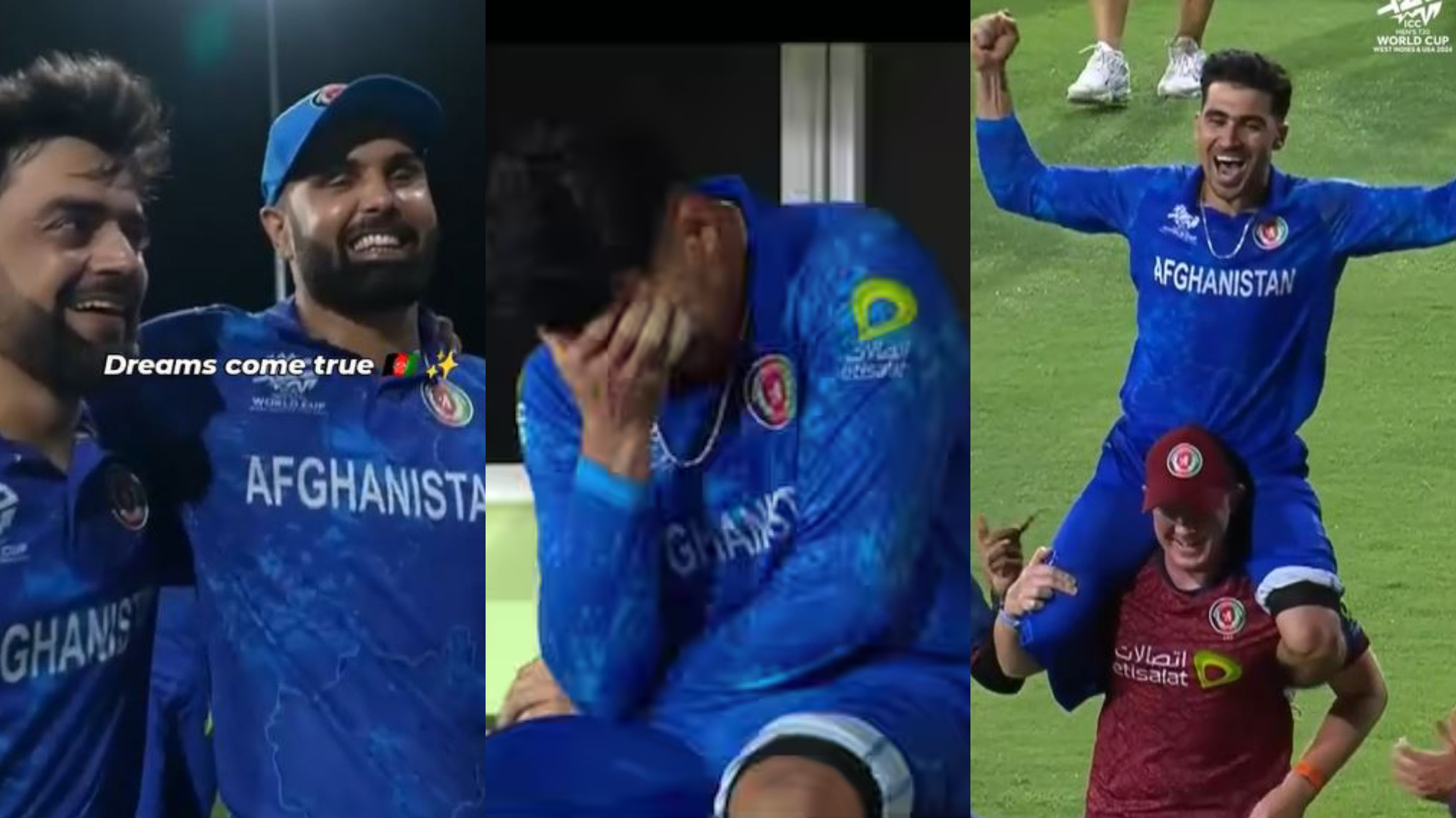 T20 World Cup 2024: Afghanistan players and fans shed tears of joy after historic semi-final qualification 
