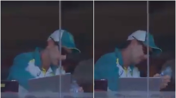 AUS v IND 2020-21: WATCH - Justin Langer spills water next to laptop twice; leaves commentators in splits