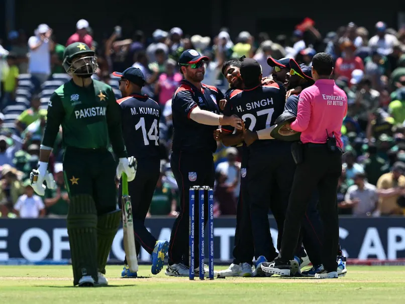 USA celebrates as they win the super over | Getty