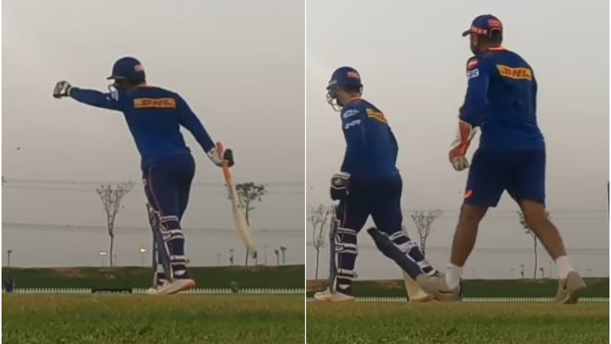 IPL 2021: WATCH- Ishan Kishan refuses a single to face the free-hit; Parthiv Patel forces him to cross