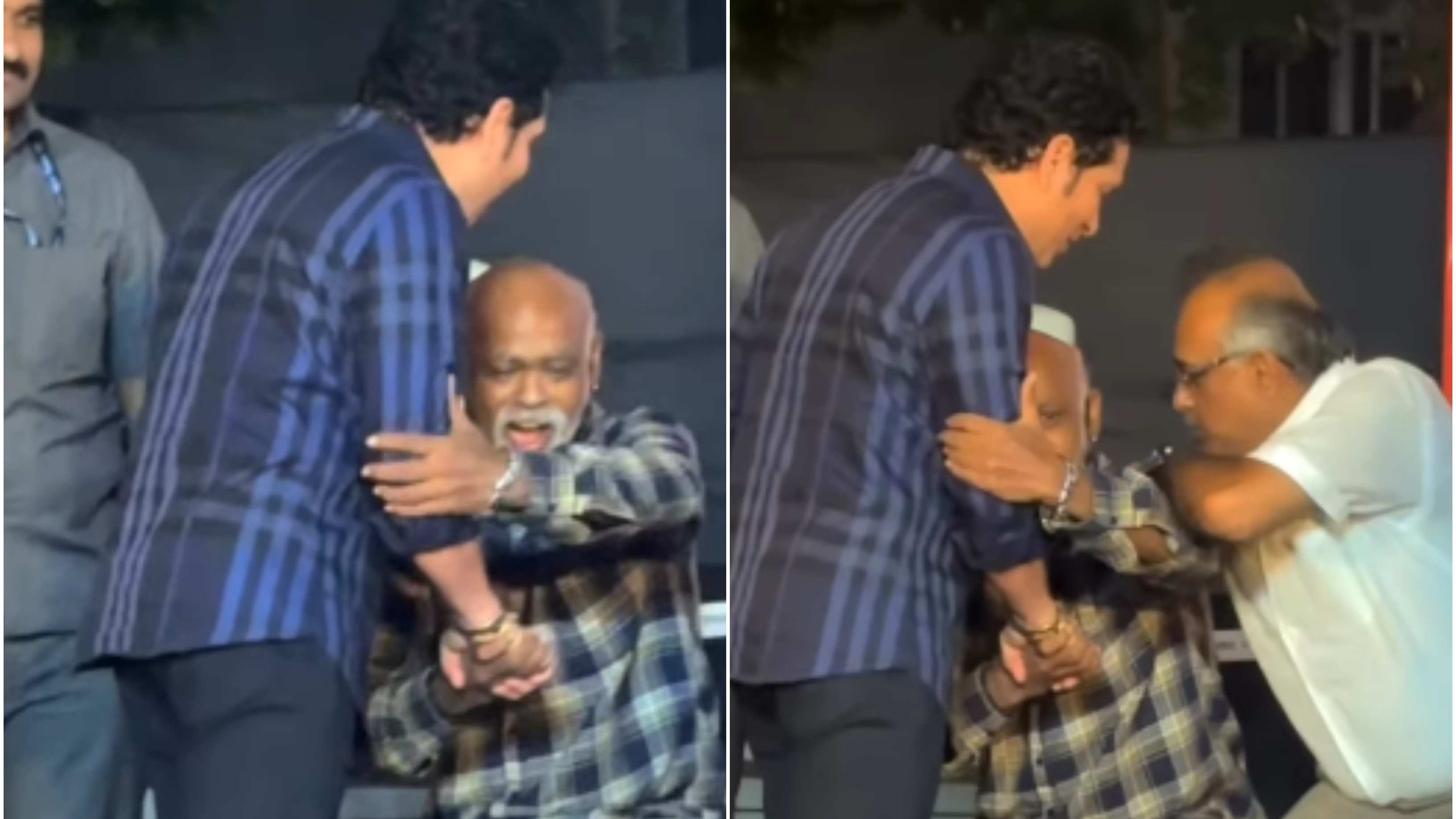 WATCH: Sachin Tendulkar meets frail looking Vinod Kambli at an event to honour their coach Ramakant Achrekar