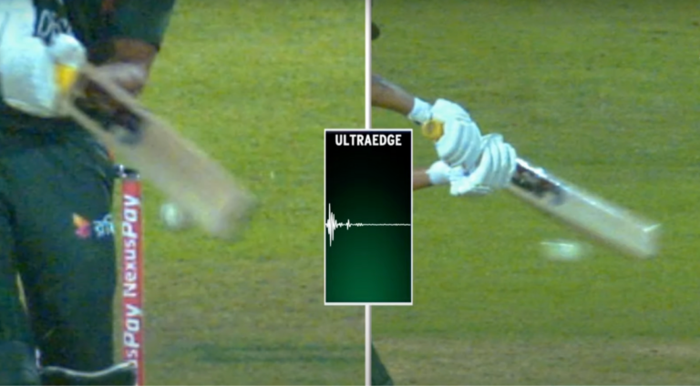 The Ultra Edge showed clear spike as ball passed the bat, while there is gap between bat and ball | X