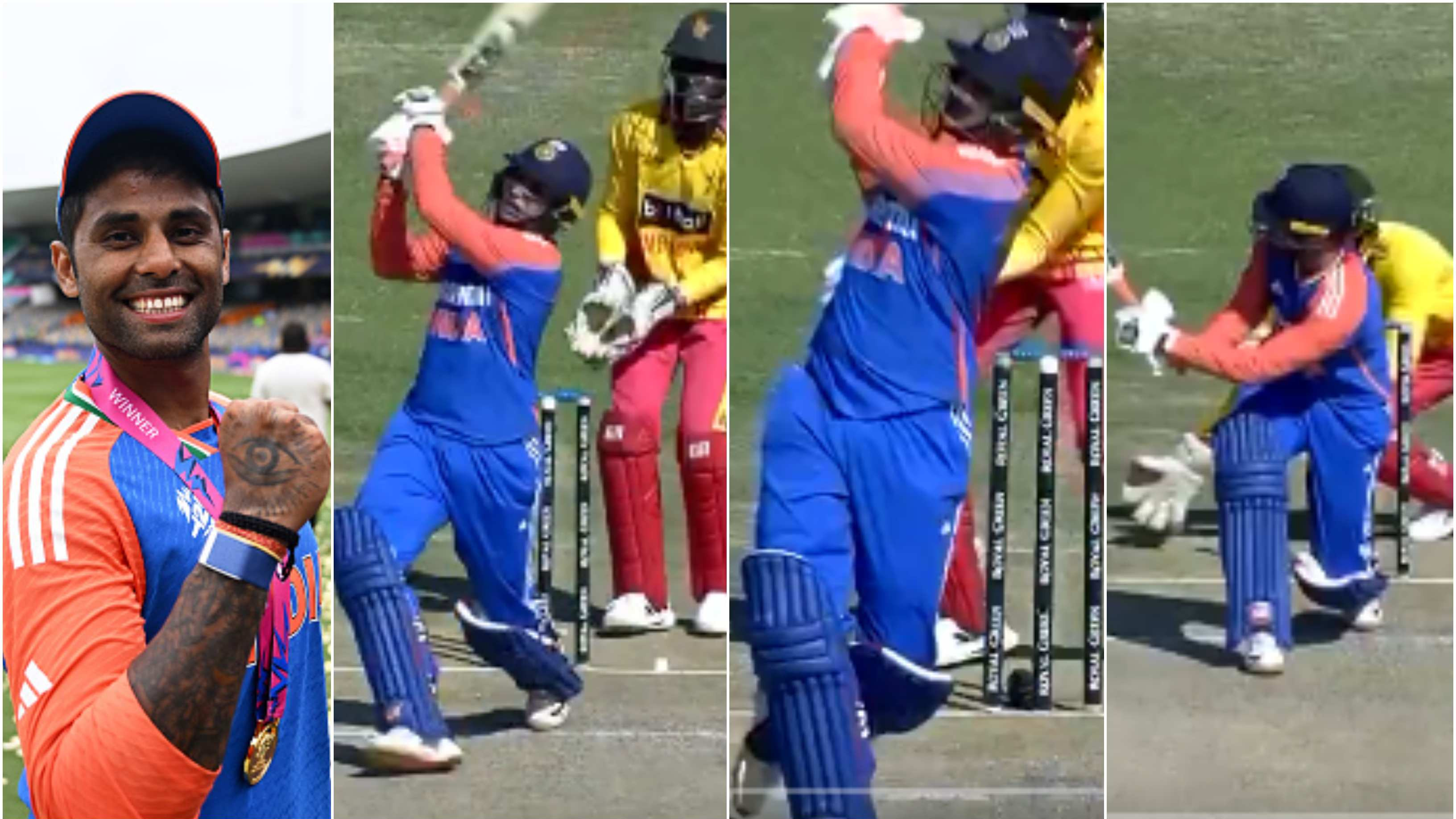 WATCH: Abhishek Sharma hits 6,6,6 to reach maiden T20I ton; Suryakumar Yadav leads cricket fraternity’s reactions