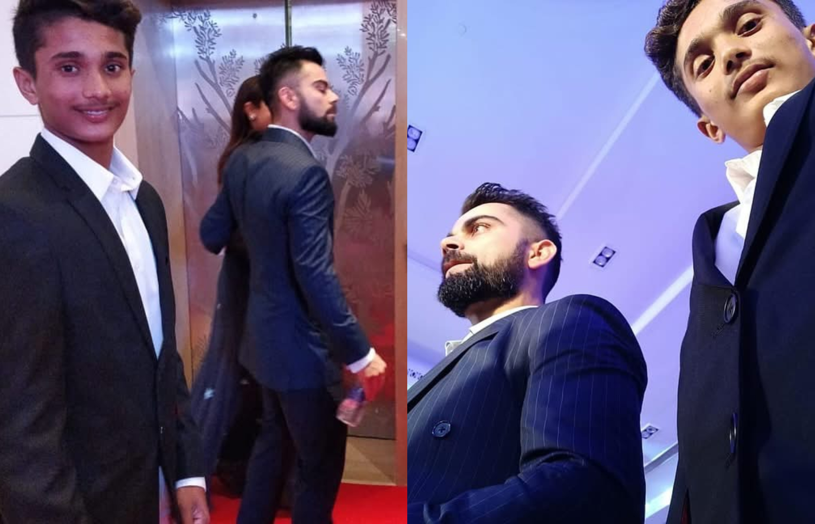 Nitish Reddy's old photos with Virat Kohli and Anushka Sharma | X