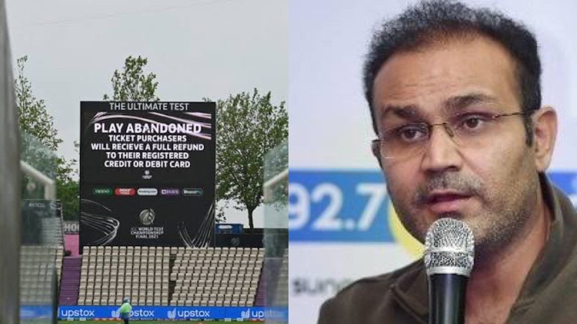 WTC 2021 Final: Virender Sehwag takes jibe at ICC's timing after rain washes out Day 4 