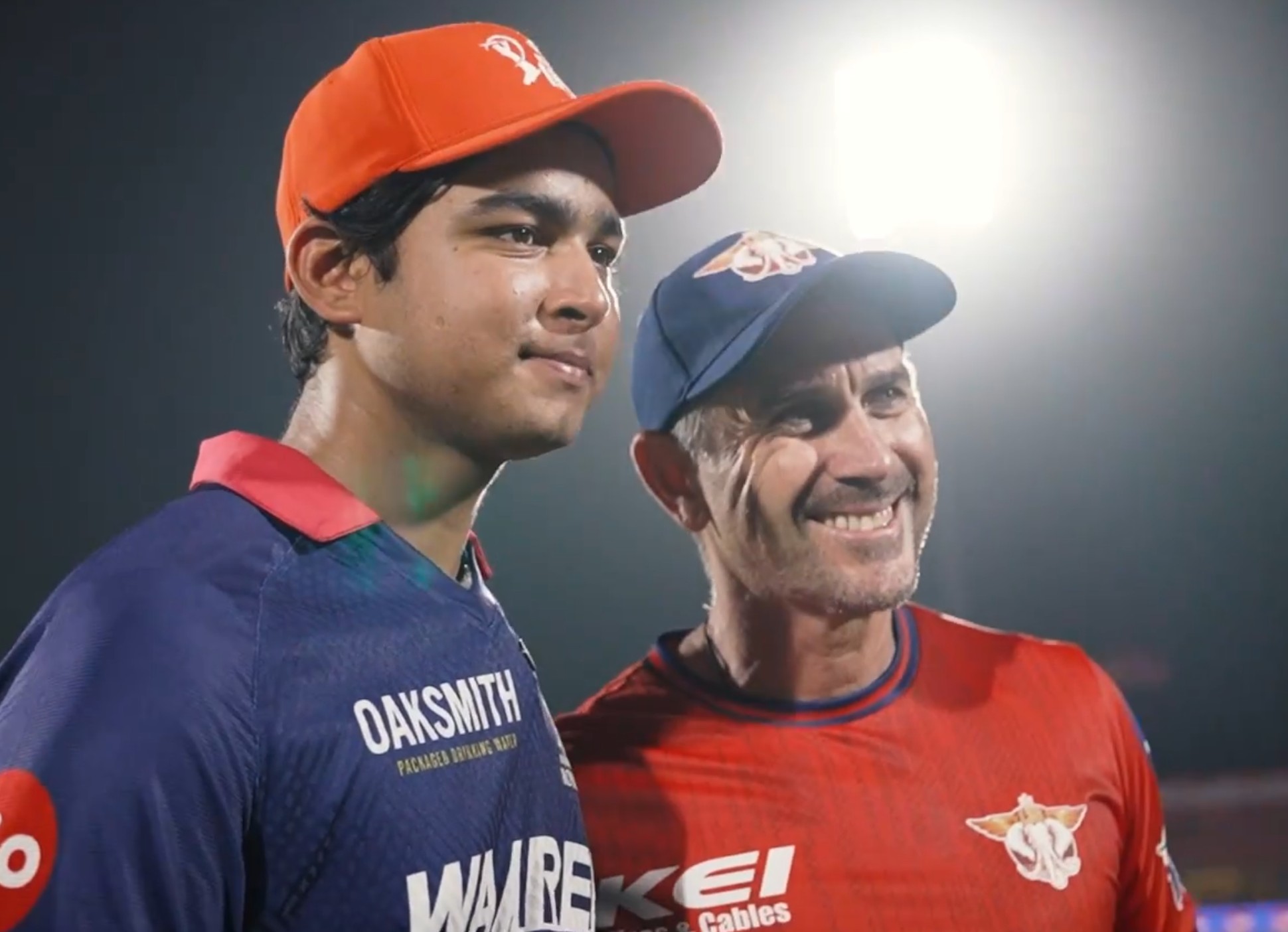 Vaibhav Sooryavanshi and Justin Langer | IPL X