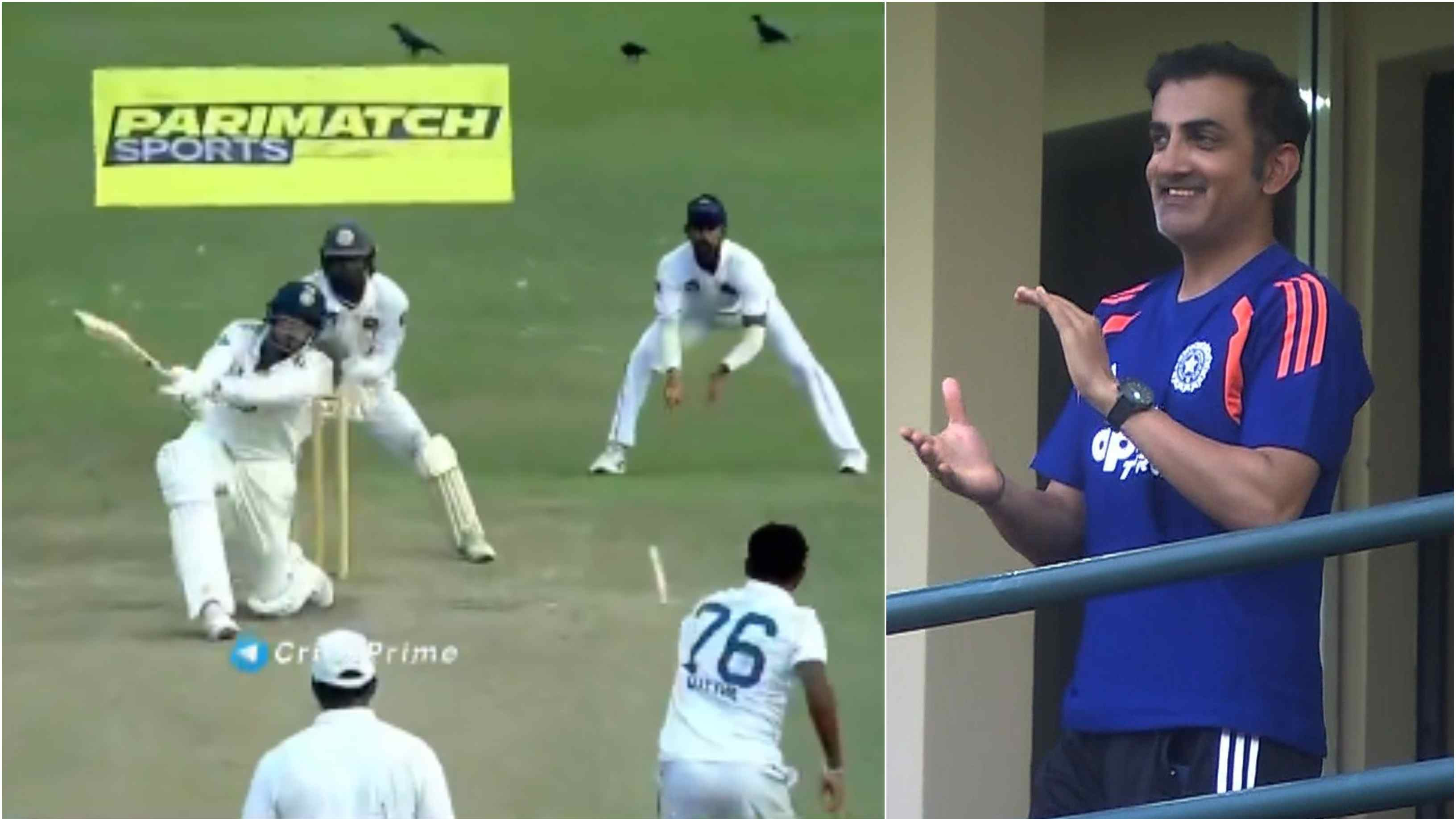 SL v IND 2026: WATCH - Gurnoor Brar hits four sixes in five balls on Day 2 of warm-up match; leaves Gautam Gambhir impressed