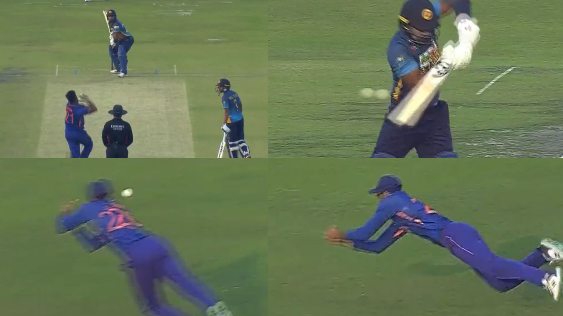 IND v SL 2023: WATCH- Akshar Patel’s amazing diving catch off Umran Malik ends Karunaratne’s innings