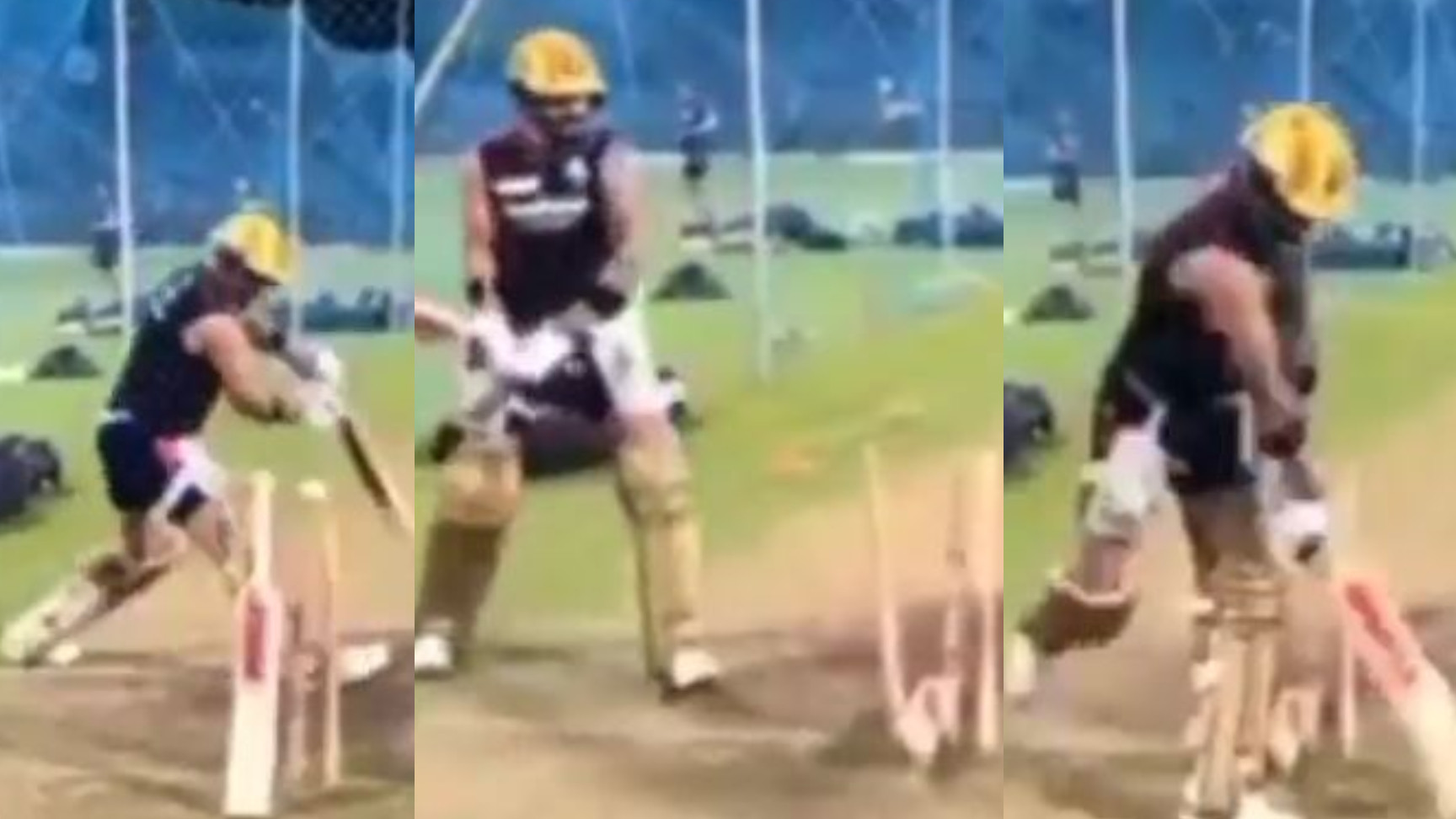 IPL 2022: WATCH- Angry Virat Kohli almost breaks the stumps after getting out in nets ahead of RCB-MI clash