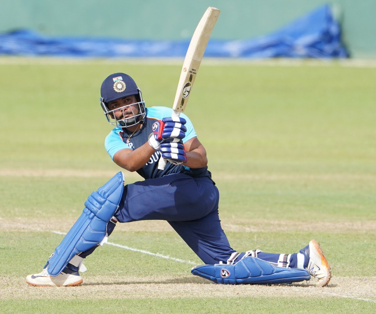 Prithvi Shaw in action during an intra-squad game in Sri Lanka | BCCI/Twitter