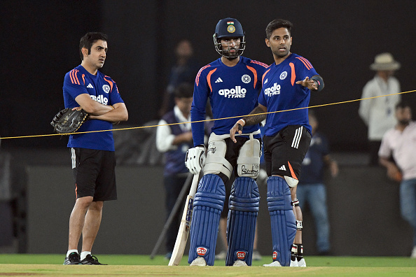 Visuals from India's training session | Getty
