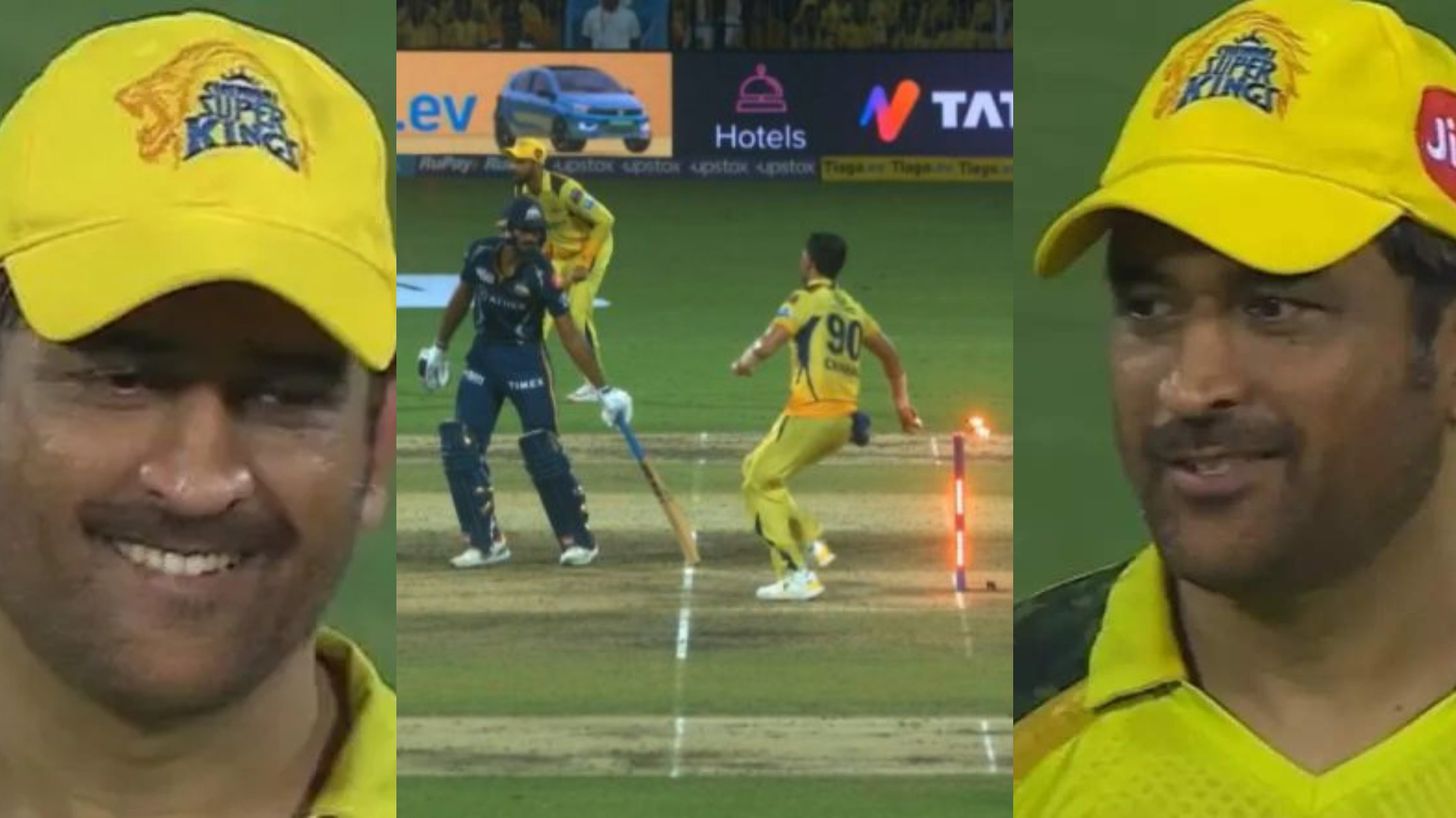 IPL 2023: WATCH- MS Dhoni gives sly smile after Deepak Chahar tries to run Vijay Shankar out at non-striker’s end
