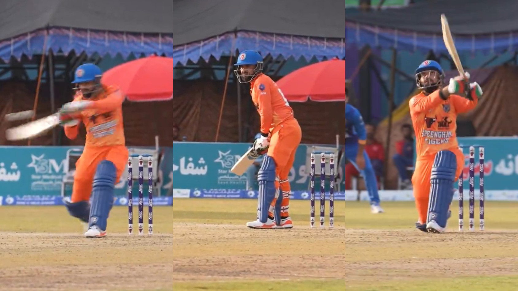 WATCH- Rashid Khan goes on a six-hitting spree in Afghanistan's Shpageeza Cricket League