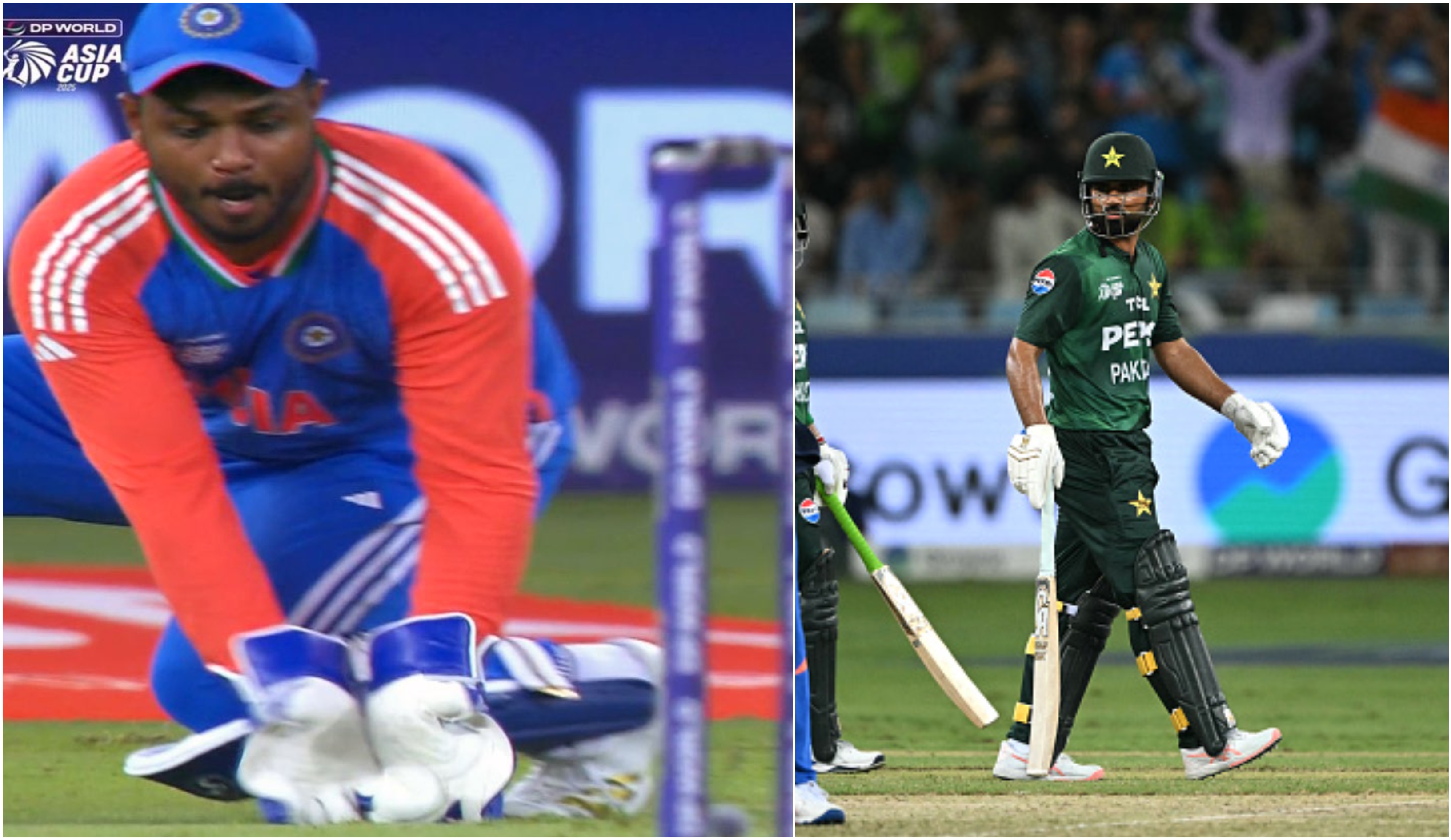 Sanju Samson's catch to dismiss Fakhar Zaman | X/Getty