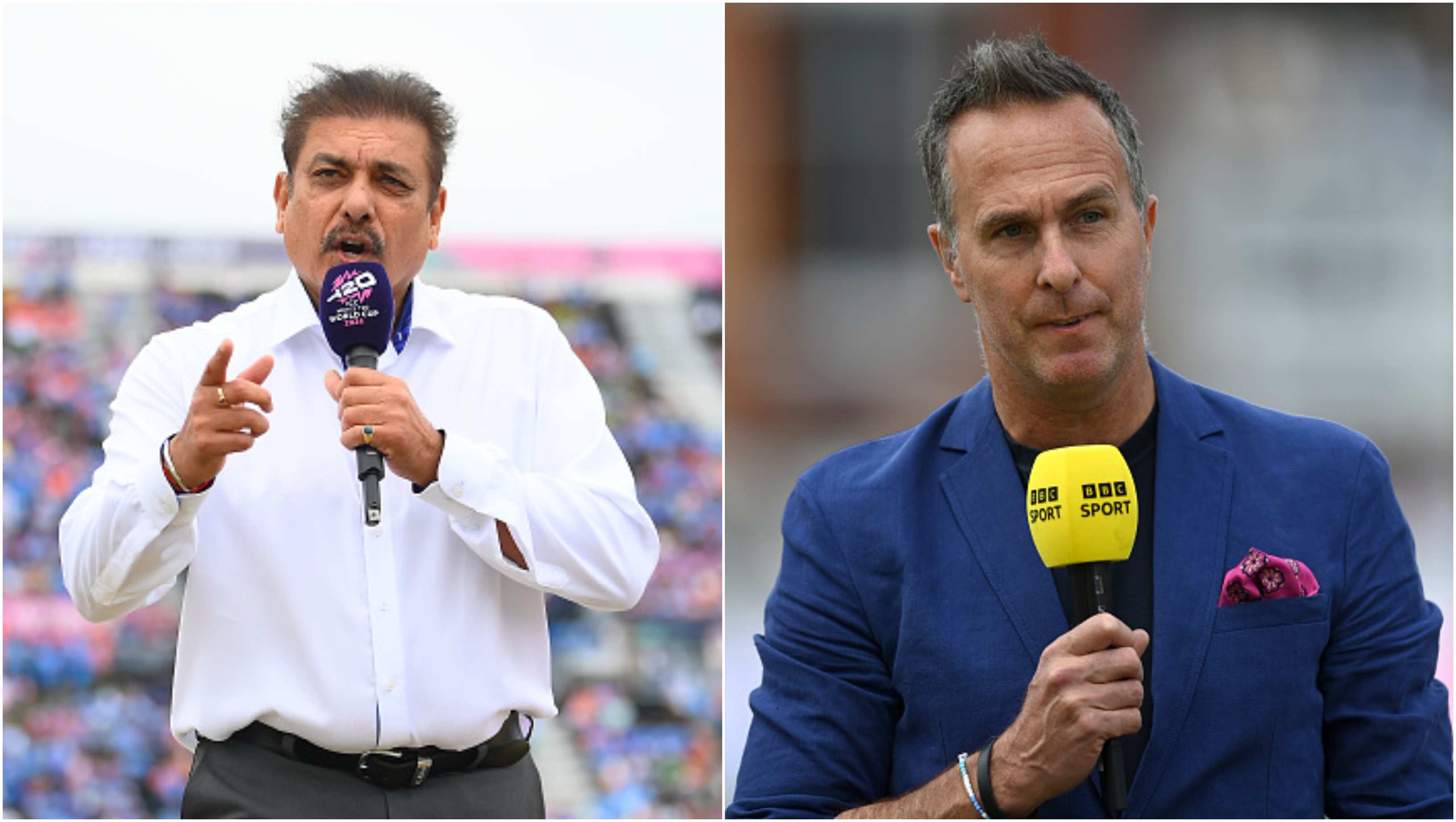 Ravi Shastri and Michael Vaughan | Getty