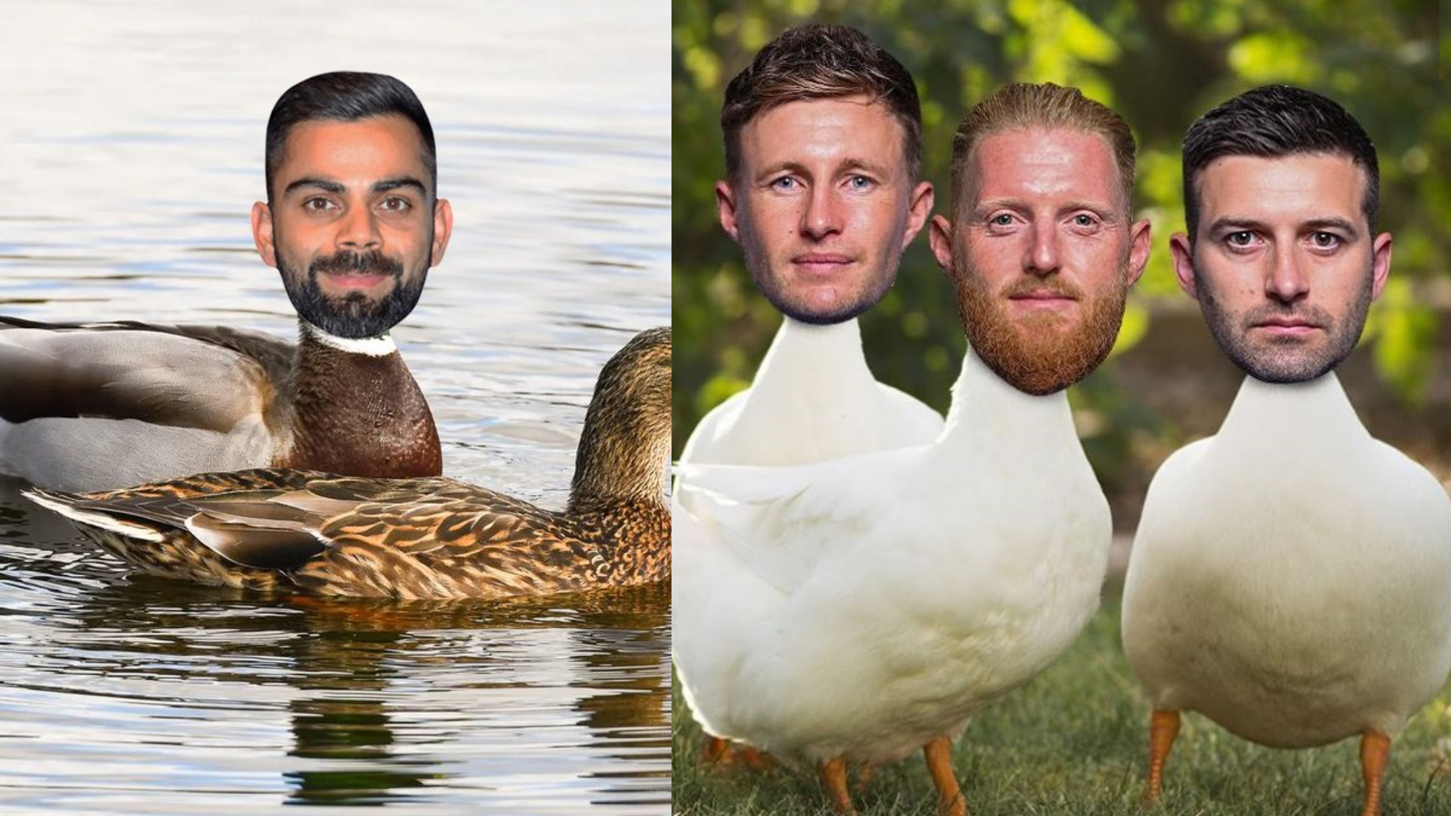 CWC 2023: Bharat Army aptly reply to Barmy Army with funny edits of Root, Stokes and Wood after they mocked Virat Kohli