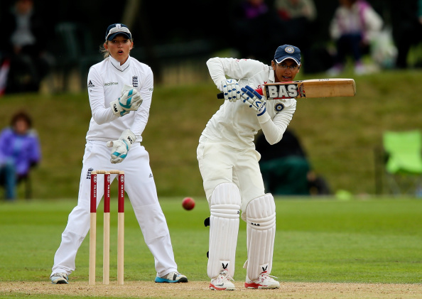 Smriti Mandhana and Sarah Taylor in action during the India-England women's Test in 2014 | Getty