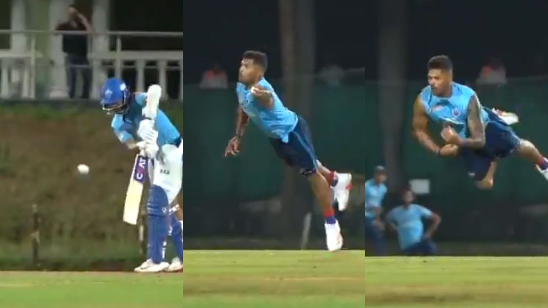 IPL 2021: WATCH- Umesh Yadav takes a blinder diving catch to dismiss Ajinkya Rahane in DC practice match