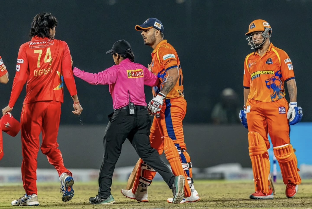 Nitish Rana's altercation with Digvesh Rathi | Screengrab