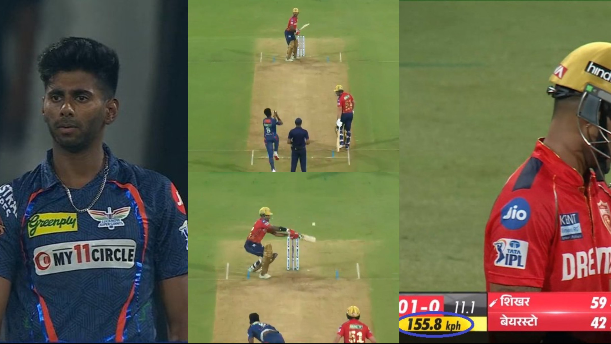 IPL 2024: WATCH- LSG debutant Mayank Yadav hurls 155.8 kph lightning bolt to Shikhar Dhawan